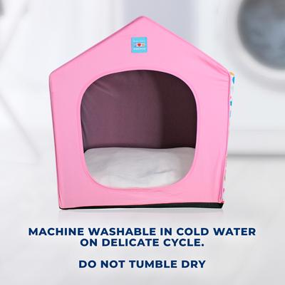 Show full view: Pawtitas Personalized Covered Dog Bed, Pink Hearts slide 8 of 10