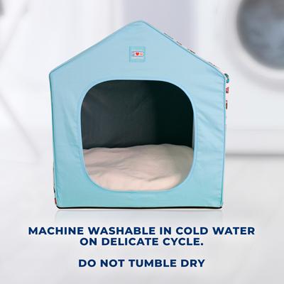 Show full view: Pawtitas Personalized Covered Dog Bed, Teal slide 8 of 10