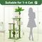 Show in main carousel: TSCOMON Green Leaves 61-in Plush Cat Tree, Green slide 2 of 8