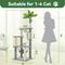 Show in main carousel: TSCOMON Green Leaves 61-in Plush Cat Tree, Gray slide 3 of 9