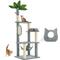 Show in main carousel: TSCOMON Green Leaves 61-in Plush Cat Tree, Gray slide 4 of 9