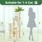 Show in main carousel: TSCOMON Green Leaves 61-in Plush Cat Tree, Beige slide 3 of 9