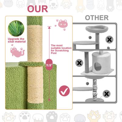 Show full view: TSCOMON Activity Center 24-in Plush Cat Tree & Condo, Pink slide 5 of 10