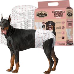 Dr. Pol Disposable Wetness Indicator Female Dog Diapers, 50 count, Large: 18 to 27-in waist
