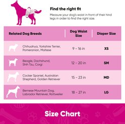 Dr. Pol Disposable Wetness Indicator Female Dog Diapers, 50 count, X-Small: 9 to 16-in waist slide 2 of 9