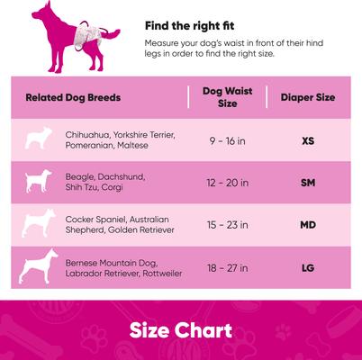 Show full view: Dr. Pol Disposable Wetness Indicator Female Dog Diapers, 50 count, Large: 18 to 27-in waist slide 5 of 9