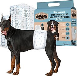 Dr. Pol Disposable Wetness Indicator Male Dog Diapers, 50 count, Large: 25 to 29.5-in waist