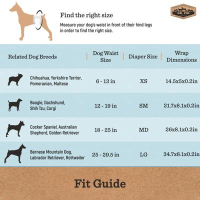 Show full view: Dr. Pol Disposable Wetness Indicator Male Dog Diapers, 50 count, X-Small: 6 to 13-in waist slide 6 of 8