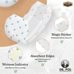 Dr. Pol Disposable Wetness Indicator Male Dog Diapers, 50 count, Small: 12 to 19-in waist slide 2 of 7