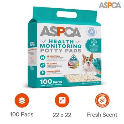 Show full view: ASPCA Health Monitoring Puppy Training Pee Pads, 22 x 22-in, 100 count slide 2 of 3