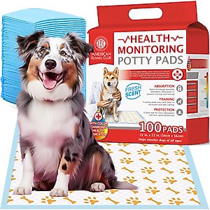 American Kennel Club Advanced Health Indicator Quick Dry Gel Puppy Training Pee Pads, Fresh Scented, 22 x 22-in, 100 count