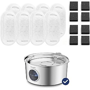 PawsPik Dog Water Fountain Replacement Filters, 1.8-gal, 8 count