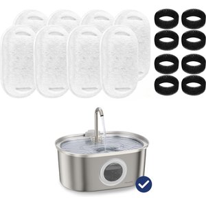 PawsPik SS-01 Cat Fountain Replacement Filters, 8 count