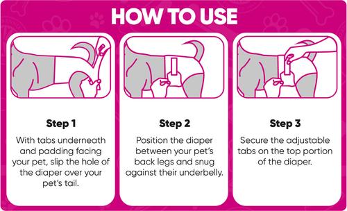 Show full view: Dr. Pol Disposable Wetness Indicator Female Dog Diapers, 50 count, Large: 18 to 27-in waist slide 7 of 9