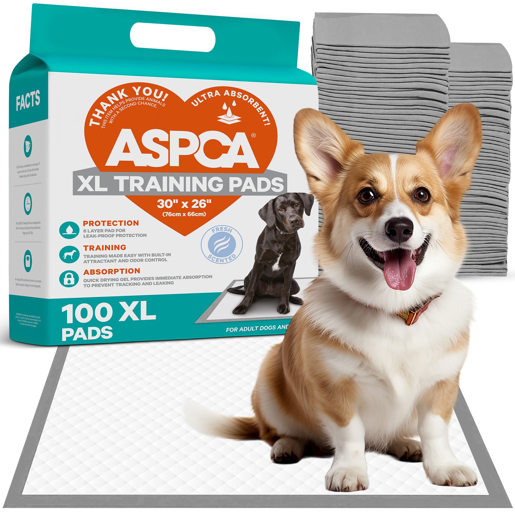 Aspca Dog Training Pads, 26 X 30-in, Fresh Scented, 75 Count
