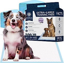 American Kennel Club Extra Large Dog Training Pads, 28 x 30-in, Lavender Scented, 100 count