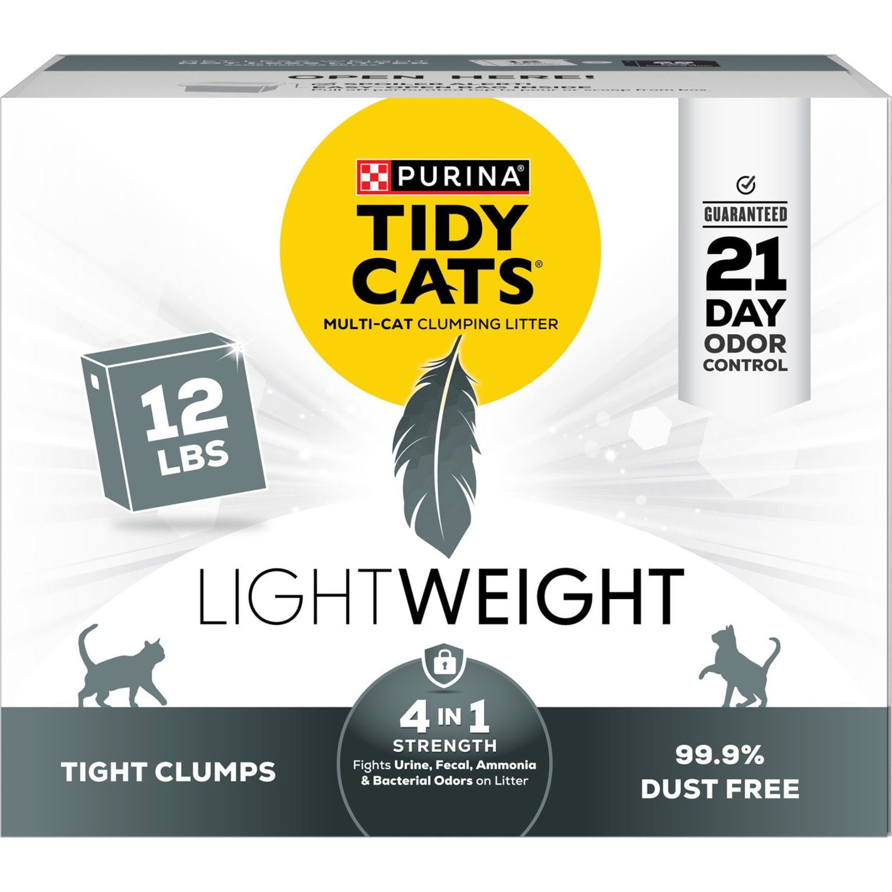 Tidy Cats Lightweight 4-in-1 Odor Control Scented Clumping Clay Cat Litter, 12-lb box