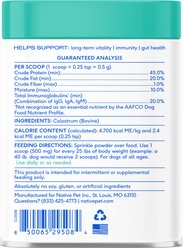 Native Pet Colostrum Immune System Powder Supplement for Dogs, 2.2-oz slide 2 of 7