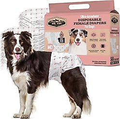 Dr. Pol Disposable Wetness Indicator Female Dog Diapers, 50 count, Medium: 15 to 23-in waist