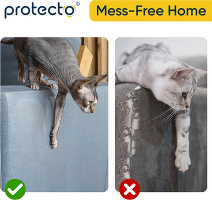 Show full view: Protecto Clear Self-Adhesive Cat Scratch Furniture Protector, Clear, 16 x 12-in, 6 count slide 5 of 9