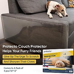 Protecto Couch Scratch Protector Dog & Cat Furniture Cover, Clear, 16 x 12-in, 4 count slide 2 of 7