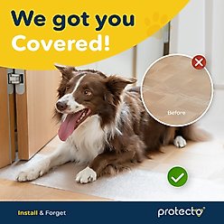 Protecto Hardwood Floor Protector Mat Dog & Cat Furtniture Cover, Clear, 37.5 x 12-in, 1 count slide 2 of 7