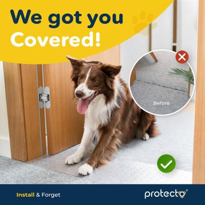 Show full view: Protecto Carpet Scratch Protector Mat Dog & Cat Furniture Cover, Clear, 37.5 x 12-in, 1 count slide 3 of 9