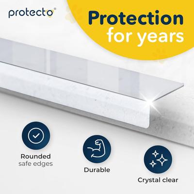 Show full view: Protecto Window Sill Protector Dog & Cat Furniture Cover, Clear, 35.5 x 3.25-in, 2 count slide 3 of 8