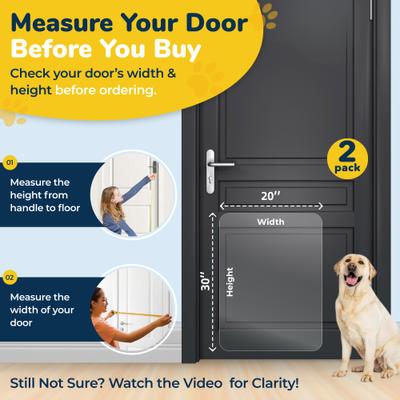 Show full view: Protecto Clear Durable Door Scratch Protector for Dog, 30 x 20-in, 2 count slide 2 of 9