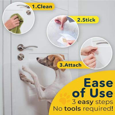 Show full view: Protecto Clear Durable Door Scratch Protector for Dog, 35.5 x 24-in, 2 count slide 4 of 9