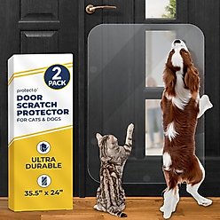 Protecto Clear Durable Door Scratch Protector for Dog, 35.5 x 24-in, 2 count