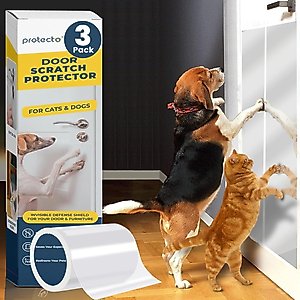 Protecto Door Scratch Protector Dog & Cat Furniture Cover, 60 x 8-in, 3 count