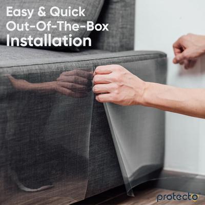 Show full view: Protecto Couch Scratch Protector Dog & Cat Furniture Cover, Clear, 16 x 12-in, 10 count slide 3 of 9