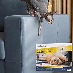 Protecto Couch Scratch Protector Dog & Cat Furniture Cover, Clear, 16 x 12-in, 4 count