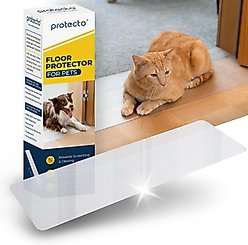 Protecto Hardwood Floor Protector Mat Dog & Cat Furtniture Cover, Clear, 37.5 x 12-in, 1 count