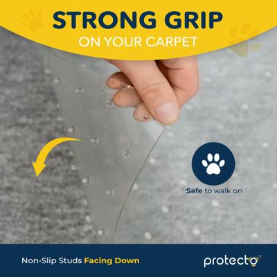 Show full view: Protecto Carpet Scratch Protector Mat Dog & Cat Furniture Cover, Clear, 37.5 x 12-in, 1 count slide 5 of 9