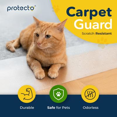 Show full view: Protecto Carpet Scratch Protector Mat Dog & Cat Furniture Cover, Clear, 37.5 x 12-in, 1 count slide 2 of 9