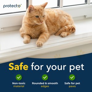 Protecto Window Sill Protector Dog & Cat Furniture Cover, Clear, 35.5 x 5.1-in, 2 count