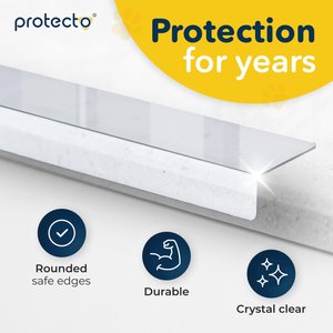 Protecto Window Sill Protector Dog & Cat Furniture Cover, Clear, 35.5 x 5.1-in, 2 count