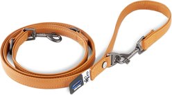 Curli Apple Leather Adjustable Dog Leash, Brown, Small: 5-ft long, 5/8-in wide slide 1 of 5
