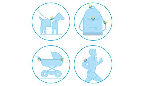 Show full view: Curli Luumi Safety LED Light Dog Collar Accessory, 2 count, Red slide 8 of 11