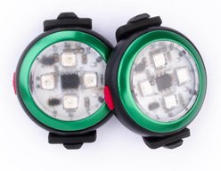 Curli Luumi Safety LED Light Dog Collar Accessory, 2 count, Green