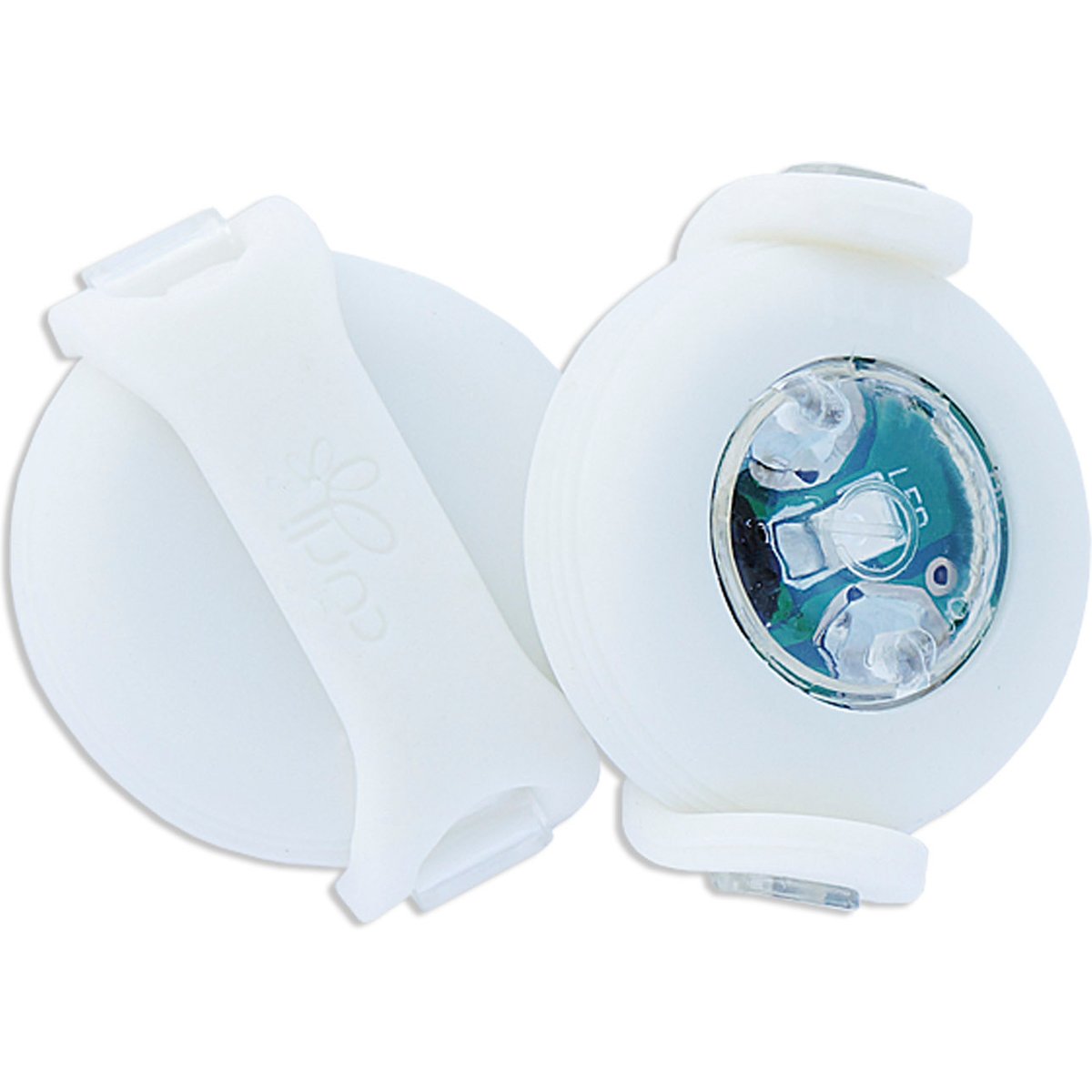 Curli Luumi LED Light Dog Collar Accessory, 2 count, White