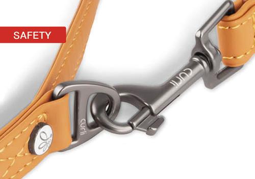 Show full view: Curli Apple Leather Adjustable Dog Leash, Black, Small: 5-ft long, 5/8-in wide slide 5 of 7