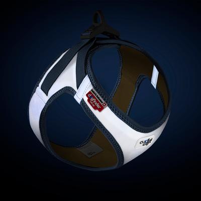 Show full view: Curli Glow Clasp Reflective Vest Dog Harness, Reflective Gray, Medium: 17.05 to 19.29-in chest slide 3 of 11