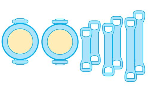 Show full view: Curli Luumi Safety LED Light Dog Collar Accessory, 2 count, Red slide 7 of 11