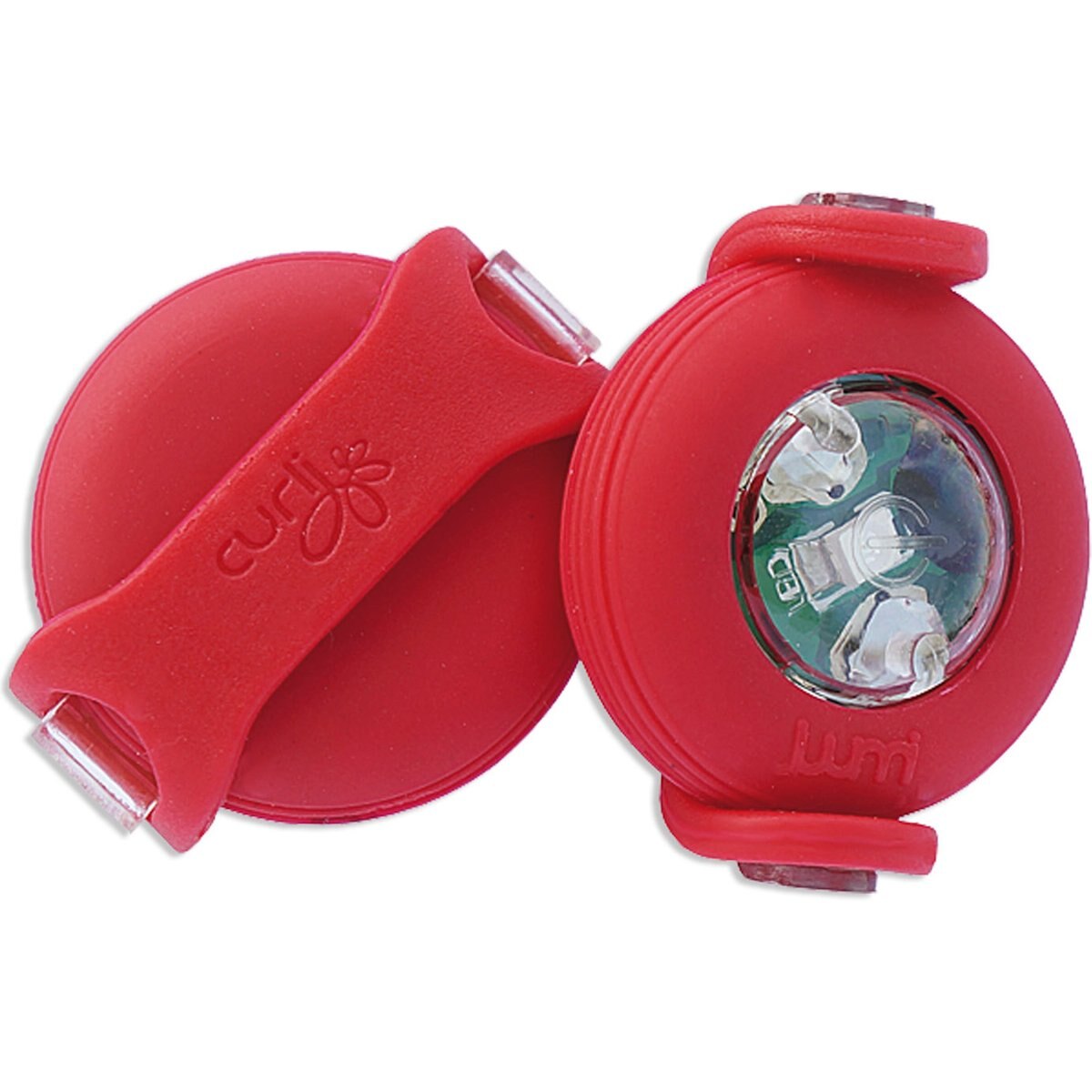 Curli Luumi LED Light Dog Collar Accessory, 2 count, Red