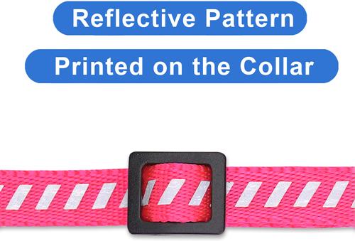 Show full view: Pawtitas Traffic Personalized Reflective Breakaway Cat Collar, Pink, X-Small: 8 to 12-in neck, 3/8-in wide slide 6 of 10