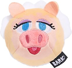 BARK Miss Piggy as Bouncing Emily Catch-it Squeaky Dog Chew Toy, Medium/Large