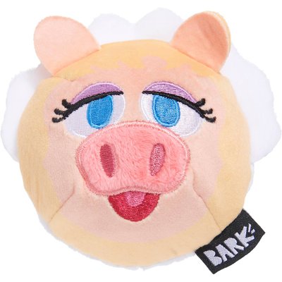 BARK BARK Miss Piggy as Bouncing Emily Catch-it Squeaky Dog Chew Toy, Medium/Large